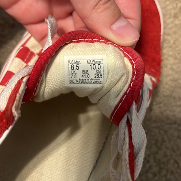 Checkered Red Vans - Picture 3 of 3